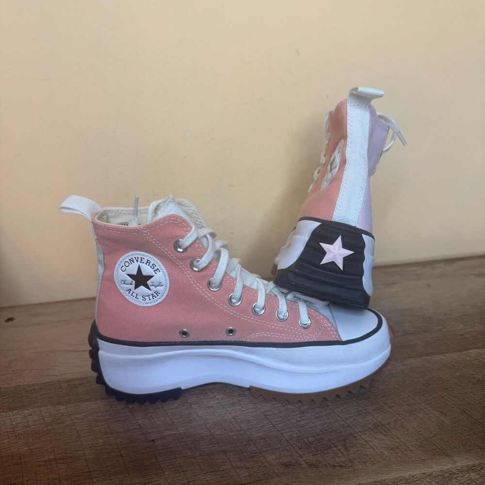 Converse Run Star Hike Platform two-tone pink shoes size 6